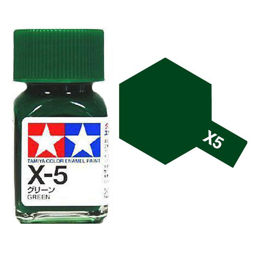 Краска эмалевая зеленый глянцевый X-5 Green,10мл. - 80005