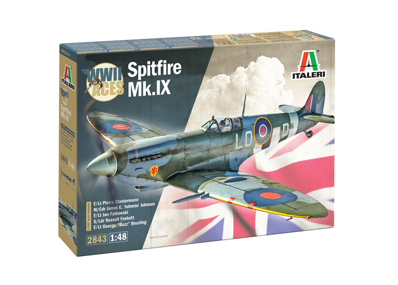 1:48 Сборная модель SUPERMARINE Spitfire Mk.ix Military Airplane 1941 - 2843ИТ