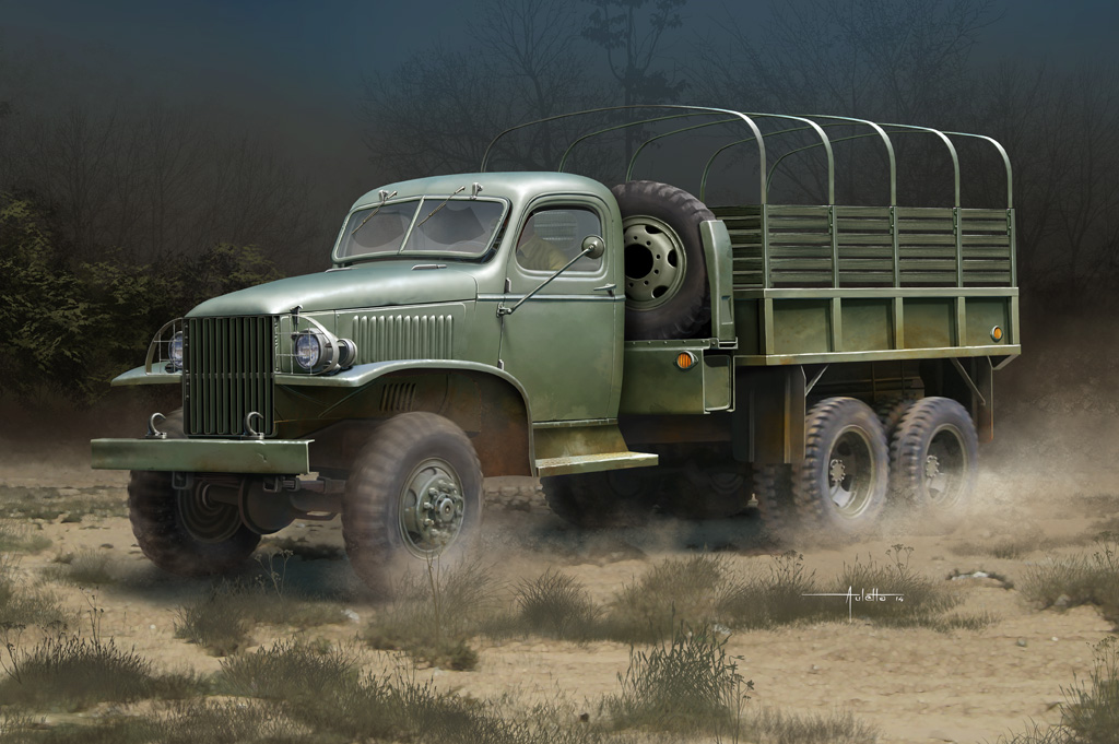 1:35 Сборная модель Грузовик US GMC CCKW-352 Steel Cargo Truck - 83831
