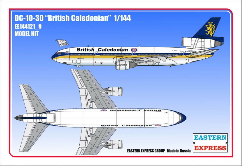 1:144 Сборная модель Авиалайнер DC-10-30 British Caledonian - 144121-9