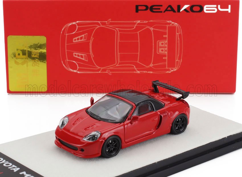 1:64 TOYOTA Mr2-s Spider Cabriolet Closed (2000), Red Black - 62506-64902