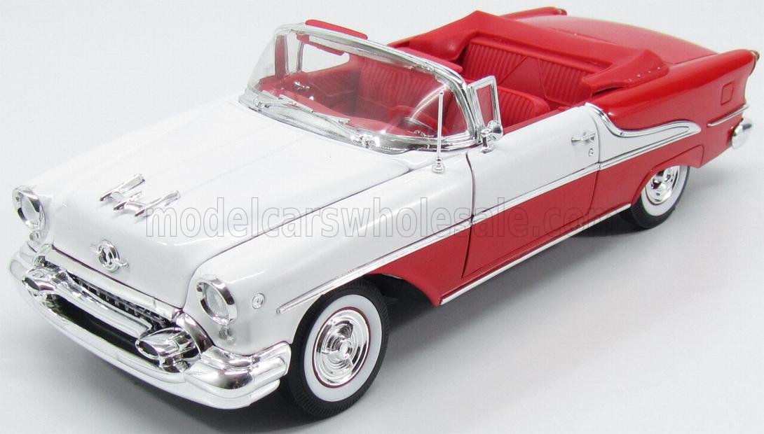 1:18 OLDSMOBILE SUPER 88 CABRIOLET OPEN (1955), red/white - 19869C-RD
