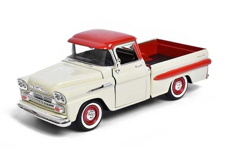 1:24 CHEVROLET Apache Fleetside Pick Up (1958), white/red - 79311WH/RED