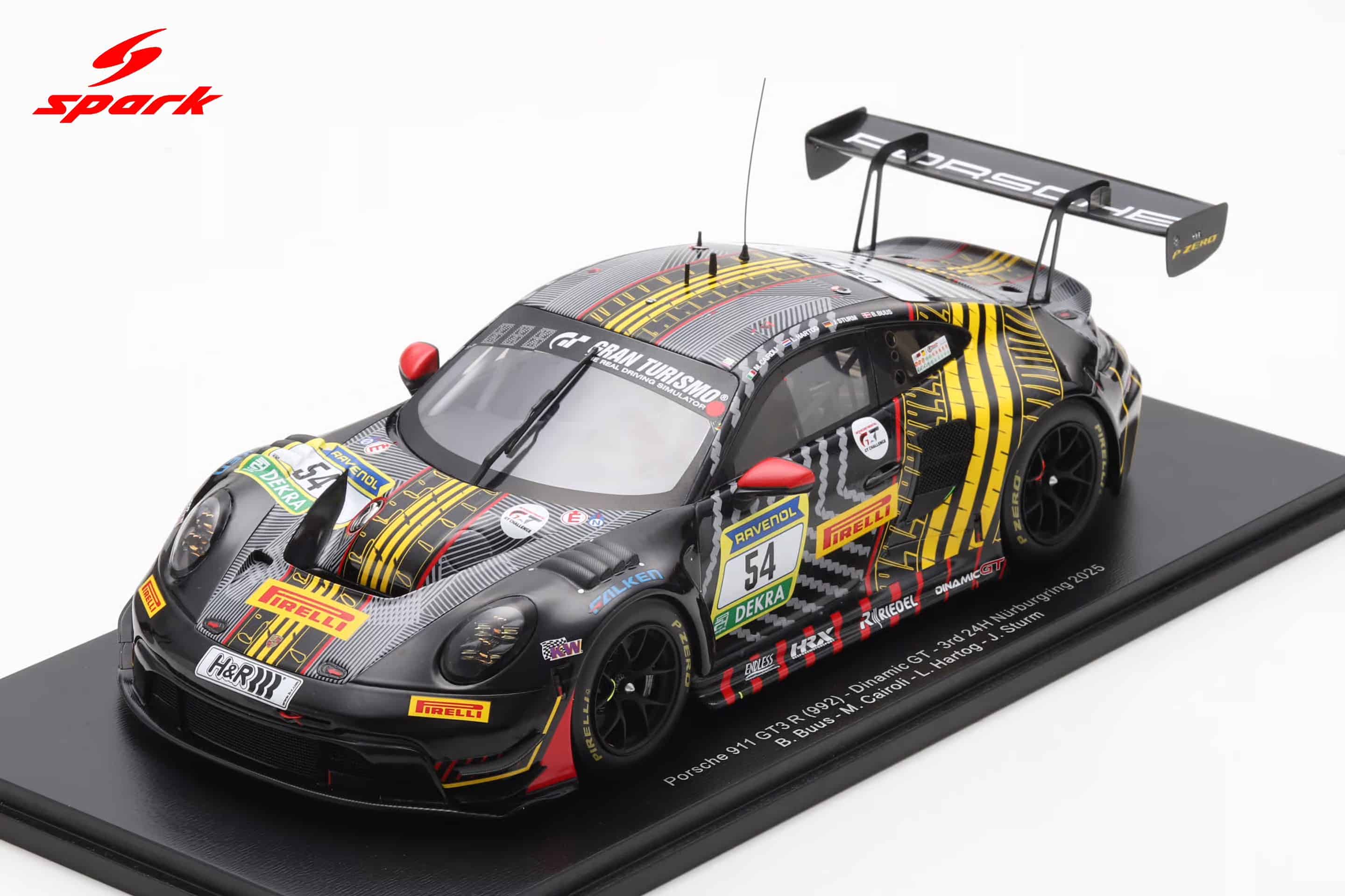 1:18 PORSCHE 911 992 GT3 R Team Dinamic GT SRL №54 3rd 24h Nürburgring (2025) Bastian Buus, Matteo Cairoli, Loek Hartog, Joel Sturm - 18SG072