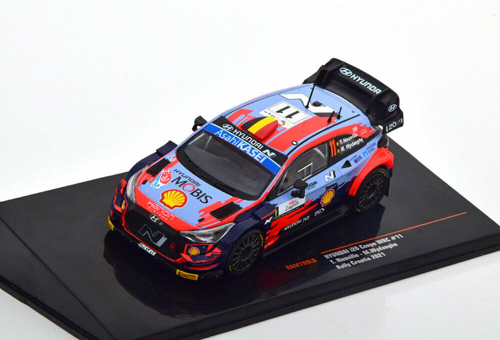 1:43 HYUNDAI i20 Coupe WRC #11 'Hyundai Shell Mobis WRT' Neuville/Wydaeghe 3 место Rally Croatia 2021 - RAM799