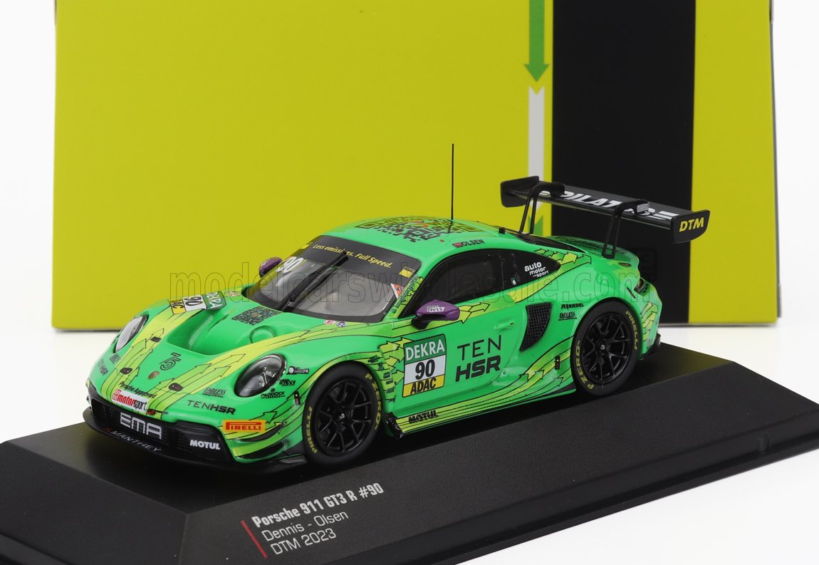 1:43 PORSCHE 911 992 Gt3 R Team Manthey Racing №90 Dtm Season (2023) Thomas Preining, Green Yellow - MG-I-911-DTM-23-4390