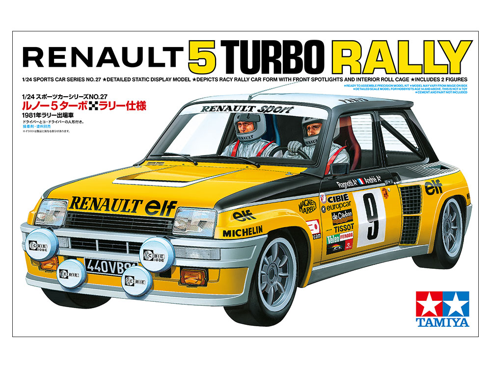 1:24 Сборная модель Renault 5 Turbo Rally - 24027