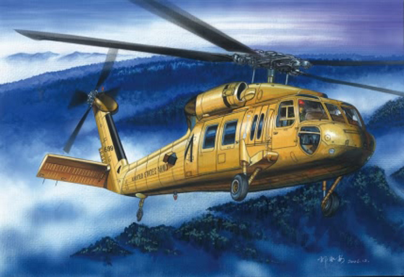 1:72 Сборная модель Вертолет UH-60 A Blackhawk - 87216