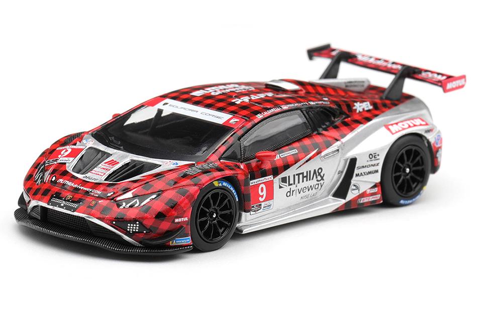 1:64 Lamborghini Huracan GT3 EVO2 #9 Pfaff Motorsports Weathertech GTD Pro (2025), red / silver - MGT01327-BL