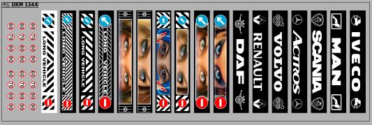 1:43 Декаль Брызговик для гузовиков и прицепов вариант 35 - DKM1344