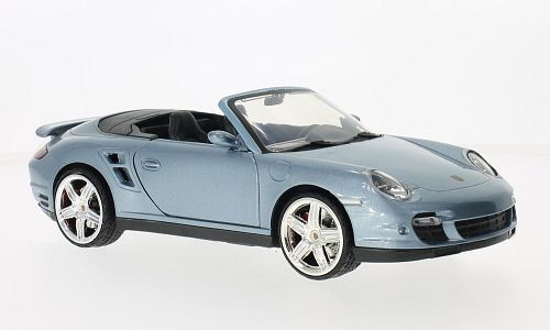 1:18 PORSCHE 911 (997) Turbo Cabriolet, light blue - 73183MET.-BLUE