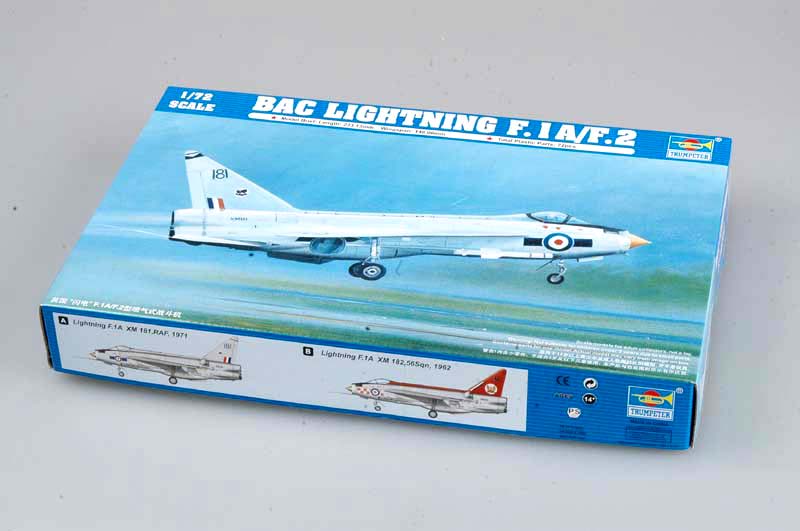 1:72 Сборная модель Британский истребитель-перехватчик English Electric (BAC) Lightning F.1A/F.2 - 01634