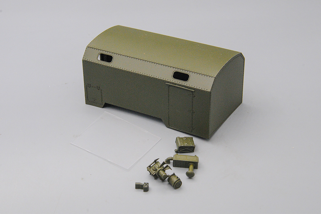 1:43 Надстройка - Уральский 4320, кунг, хаки - mal216