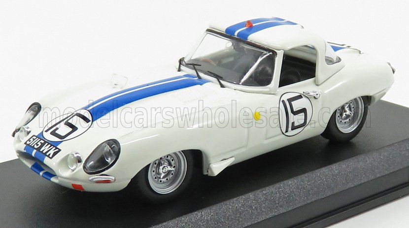 1:43 JAGUAR E-type Lightweight 3.8l Team Briggs Cunningham N 15 24h Le Mans 1963 S.cunningham - B.grossmann, White Blue - 9151/2