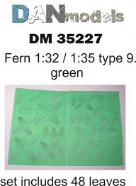 1:35 листья папоротника зелёные набор № 9 - DM35227