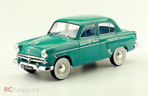 1:24 МОСКВИЧ 407 Такси, Легендарные Советские Автомобили 68, голубой - LSA068