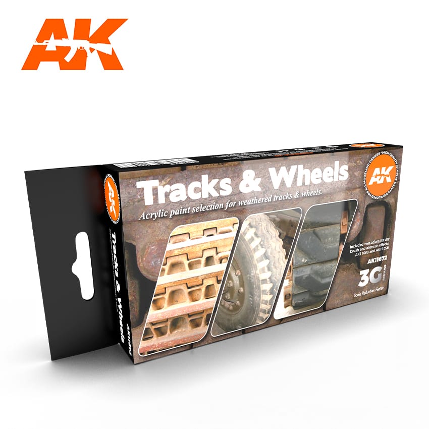 Набор акриловых красок 'Траки и колеса' (TRACKS & WHEELS) - AK11672