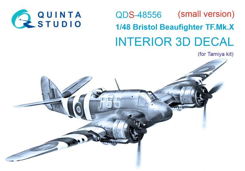 1:48 3D Декаль интерьера кабины Bristol Beaufighter TF.Mk.X (Tamiya) (малая версия) - QDS-48556