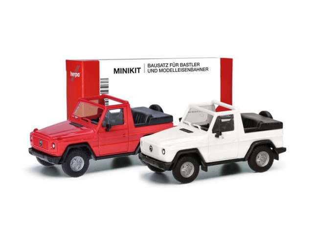 1:87 Puch G series open (MINIkit 2 st.), white and red 1989 - 012744