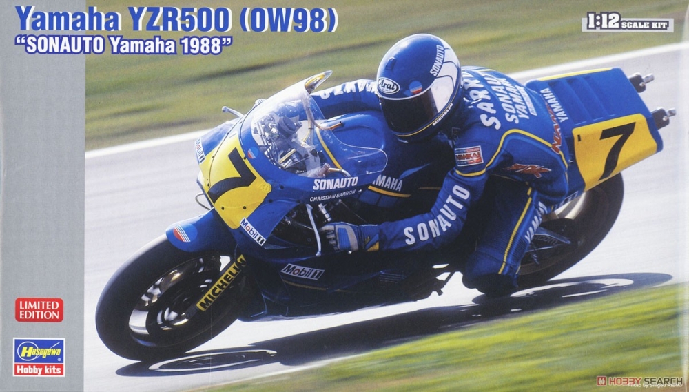 1:12 Сборная модель YAMAHA Yzr500 (ow98) Team Sonauto №7 Season 500cc 1988 Christian Sarron - 21752
