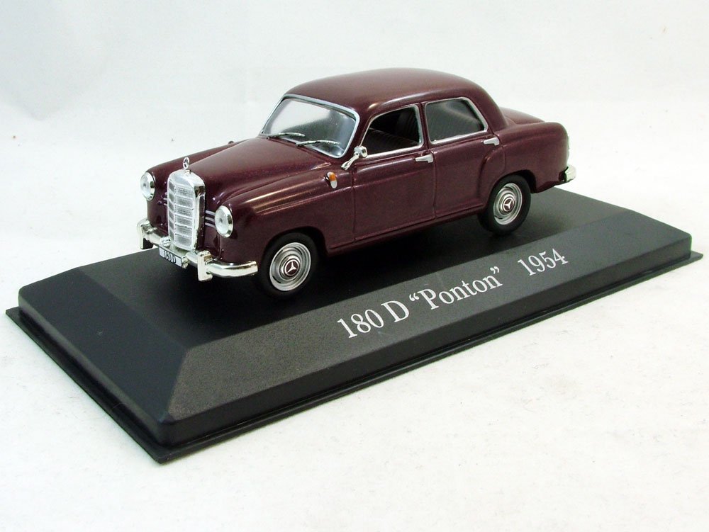 1:43 MERCEDES-BENZ 180 D Ponton (1954), Mercedes Offizielle Modell-Sammlung 14, dark red - MB014