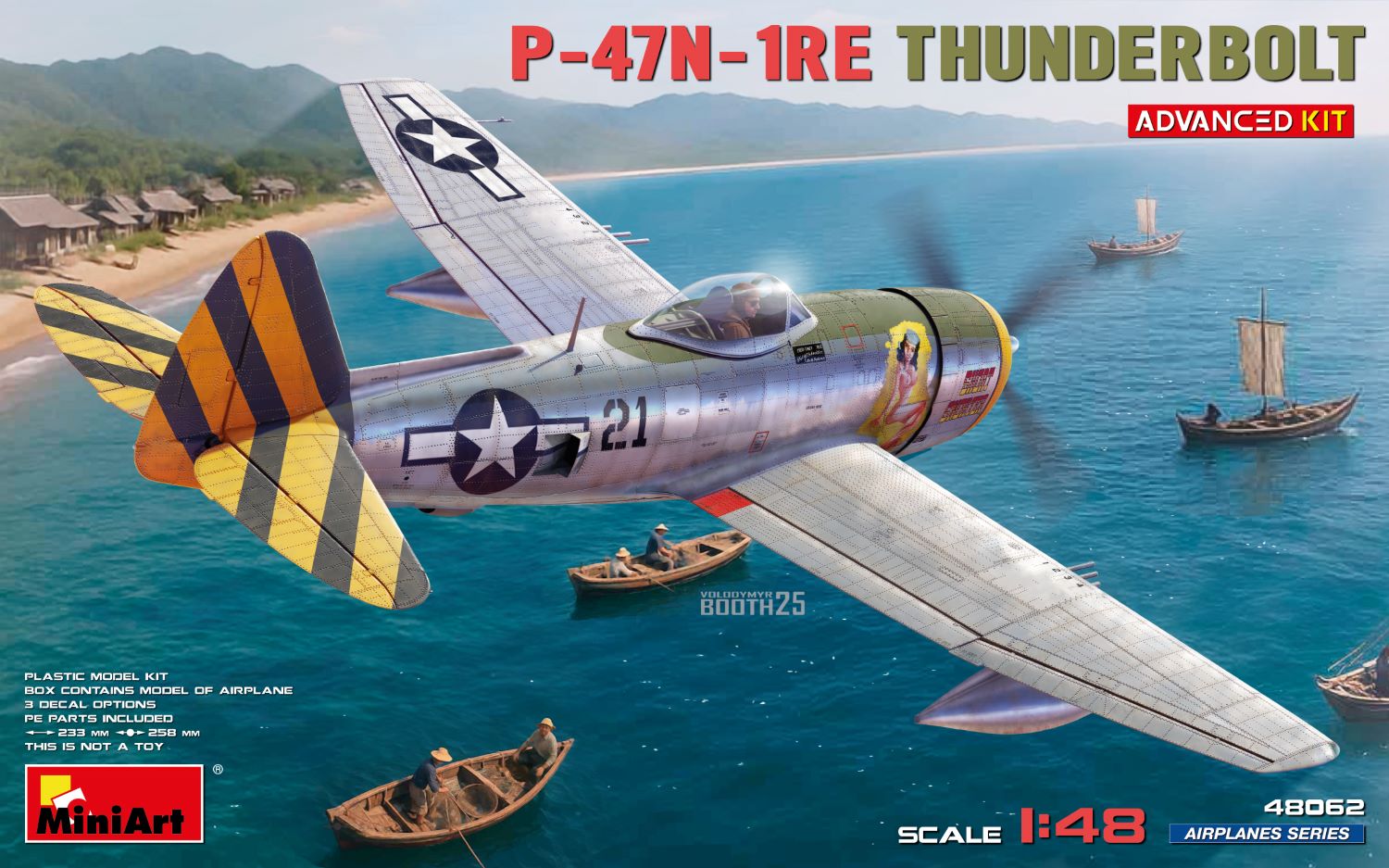 1:48 Сборная модель DRAGON WINGS P-47n-1re Thunderbolt Airplane Military 1942 - 48062