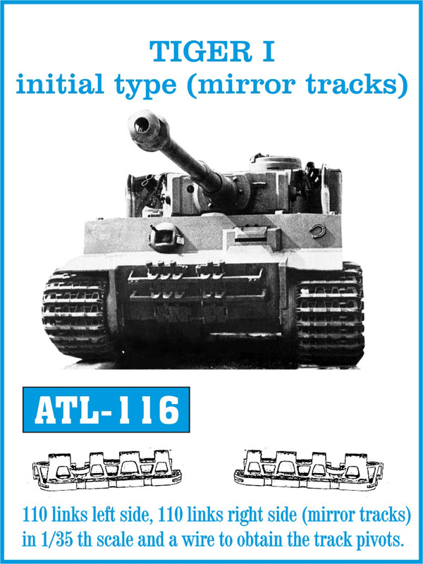 1:35 Atl-35-116  Траки сборные (железные)TIGER I initial production (mirror tracks) - ATL-35-116