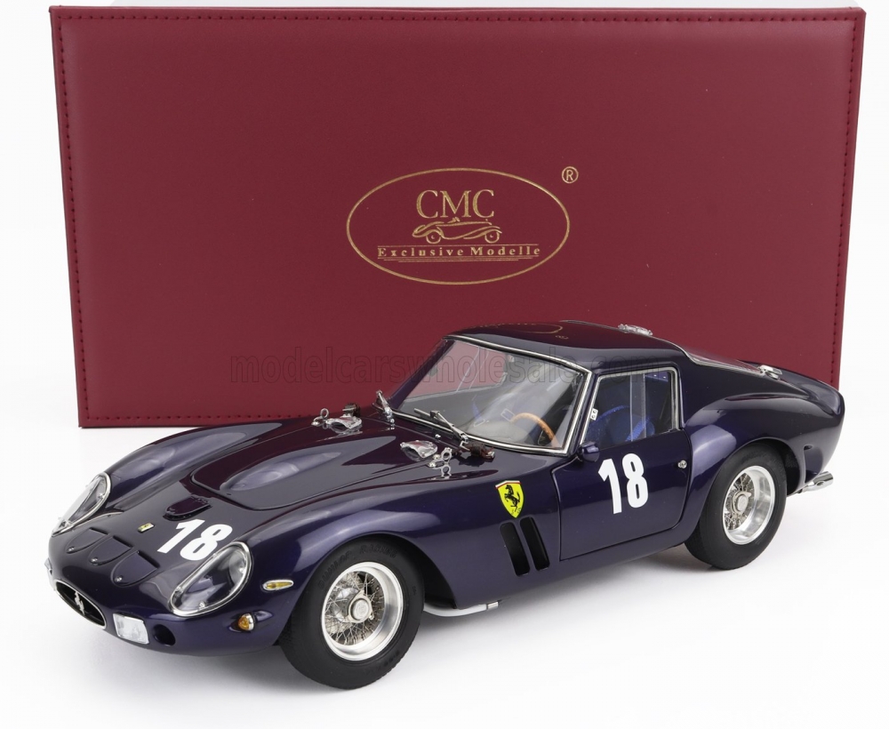 1:18 FERRARI 250 Gto Ch.4219 Coupe №19 Historical Race Monterey Laguna Seca (2004), Blue - M255