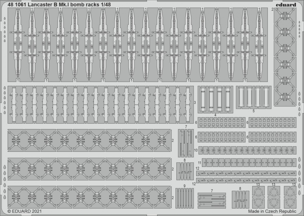 1:48 Фототравление Lancaster B Mk. I крепления бомб - 481061