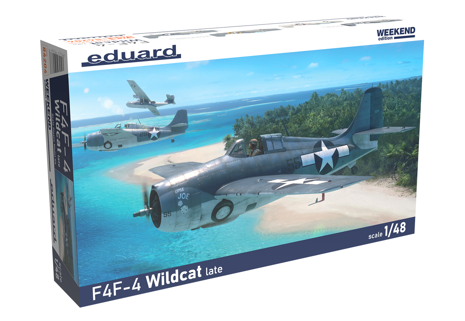 1:48 Сборная модель американский истребитель F4F-4 Wildcat аоздний (Weekend) - 84204