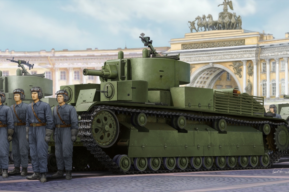 1:35 Сборная модель Танк Soviet T-28E Medium Tank - 83854