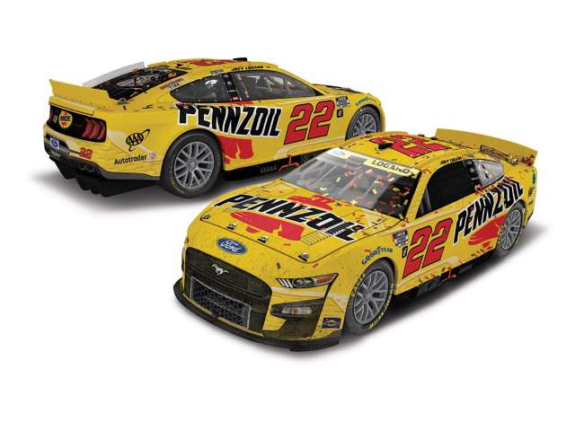1:24 FORD Mustang #22 Joey Logano *Pennzoil* Elite Las Vegas Win, yellow/red 2022 - W222222PENJLC