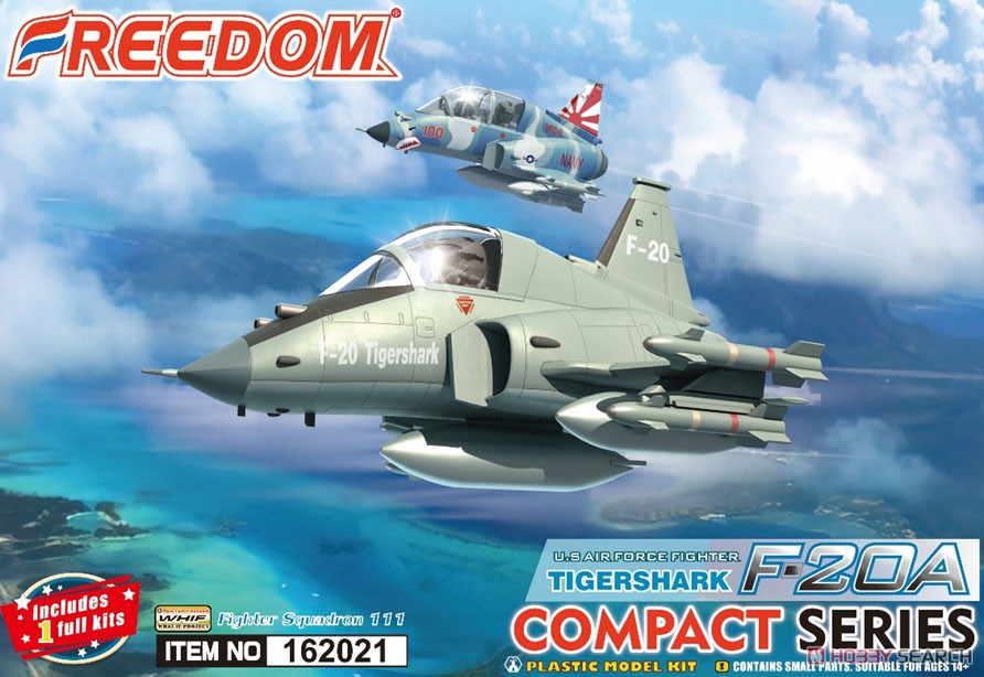 Сборная модель U.S AIR Force Fighter Compact Series:F-20A Tigershark Model Kit - 162021
