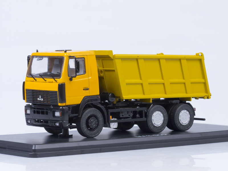 1:43 Минский 6501 самосвал (низкая кабина, без спальника), желтый - SSM1204