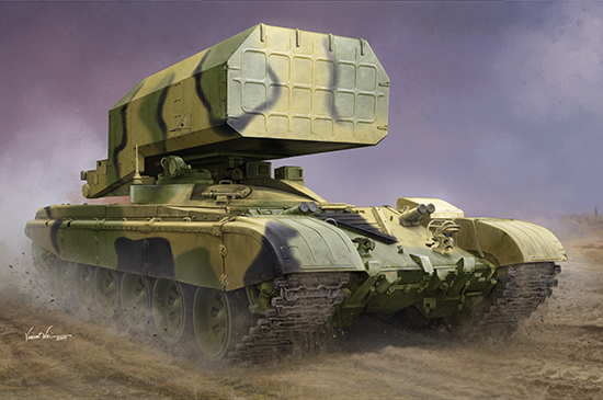 1:35 Сборная модель Танк Russian TOS-1 Multiple Rocket Launcher Mod.1989 - 09560