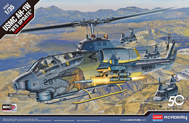 1:35 Сборная модель Вертолёт USMC AH-1W 'NTS UPDATE' - 12116