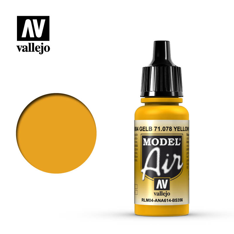 Краска акриловая `Model Air` Золотисто-желтый / Gold Yellow - 71078
