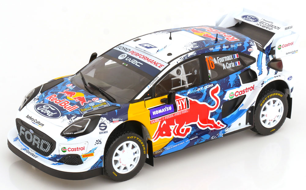 1:18 FORD Puma Rally 1 №16 Rally Sweden, Fourmaux/Coria (2024), Red Bull - S1809504
