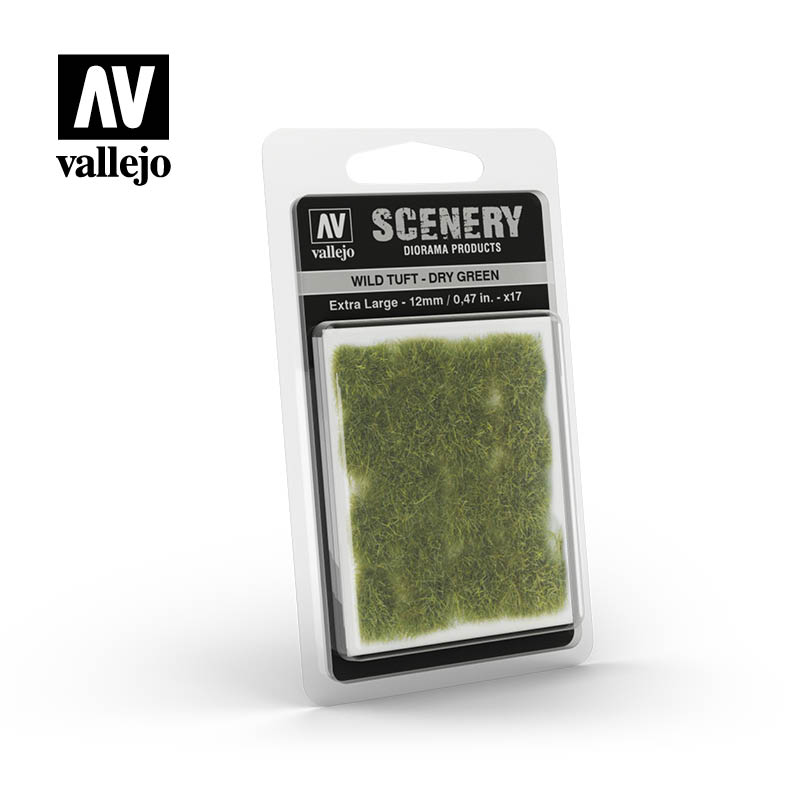 Темно-зеленая трава, сухой пучок Vallejo Scenery, имитация. Высота 12 мм - SC424
