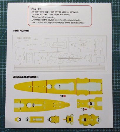 1:350 Маска окрасочная Italian Heavy Cruiser Zara Deck Painting Mask (For Trumpeter 05347) - M350123