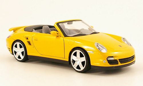 1:24 PORSCHE 911 (997) Turbo Cabriolet, yellow - 73348Y