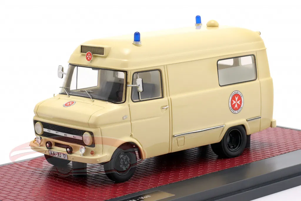 1:43 OPEL Blitz Ambulance 'Johanniter Unfall-Hilfe' Aalen (1965), cream white - MX51502-032