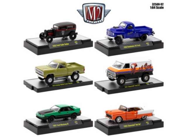 1:64 M2 Machines Auto-Thentics, серия 92, набор из 6 моделей - 32500-92~6