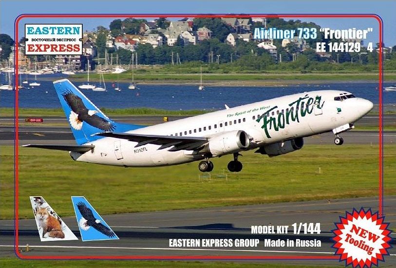 1:144 Сборная модель Авиалайнер Boeing 737-300 (Frontier) - 144129-4