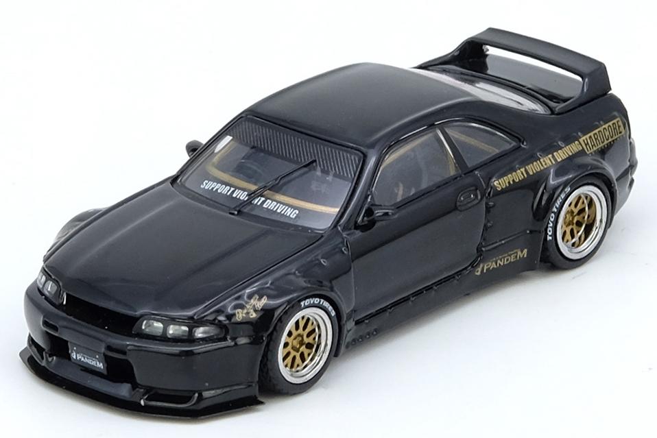 1:64 NISSAN Pandem GT-R (BCNR33), black - IN64-R33P-BLA