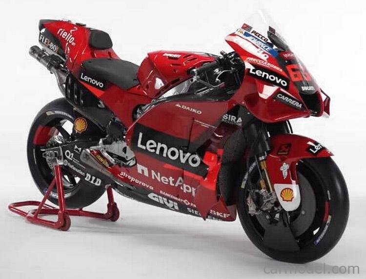 1:6 DUCATI Desmosedici Gp22 Team Lenovo N 63 World Champion Motogp Season 2022 Francesco Bagnaia, red - 32229