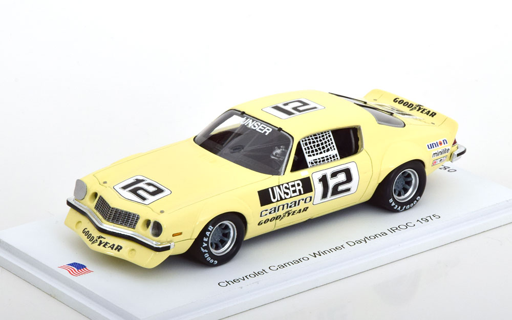 1:43 CHEVROLET Camaro Winner IROC Daytona, B.Unser (1974-1975) - US228
