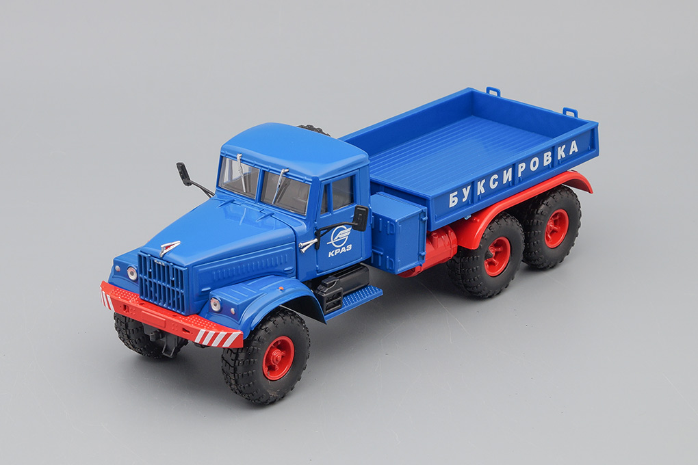 1:43 КРАЗ 255В1 Балластный тягач, синий / красный - H953