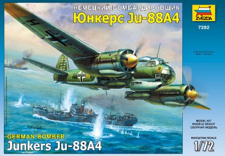 1:72 Сборная модель JU-88 A4 - 7282