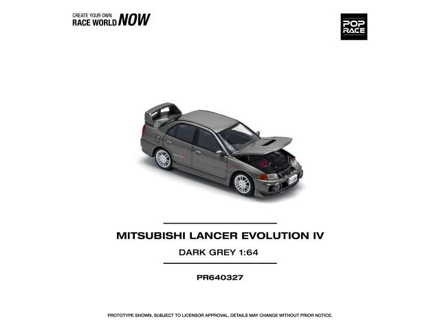 1:64 MITSUBISHI Lancer Evolution IV, dark grey - PR640327